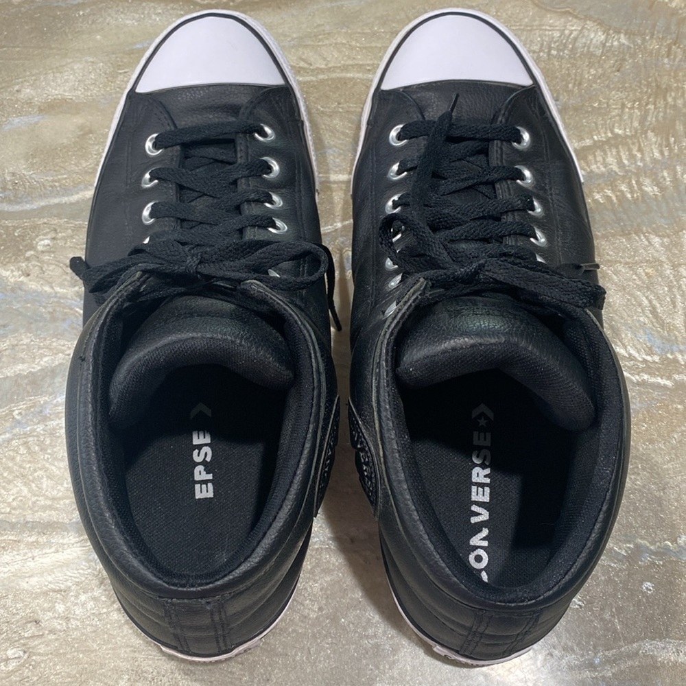 Converse CT All Star Leather Hi Black Sneakers Shoes Men’s 11 / Women’s 13 - Picture 7 of 9